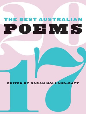 cover image of The Best Australian Poems 2017